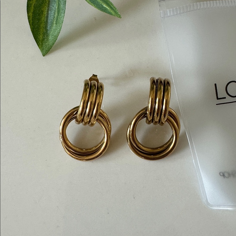 NEW-Louise Carter Gold Hoop Earrings